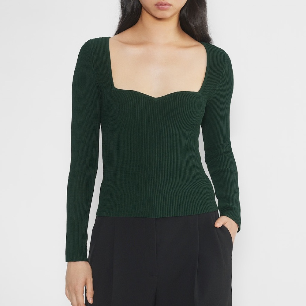 Babaton Sculpt Knit Sweetheart longsleeve rib knit